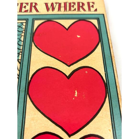 VTG No Matter What, No Matter Where LOVE Wooden Wall Decor Plaque Unique - Picture 8 of 10
